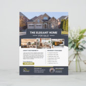 印刷可実在能エステートフライヤーテンプレート (スタンド正面)