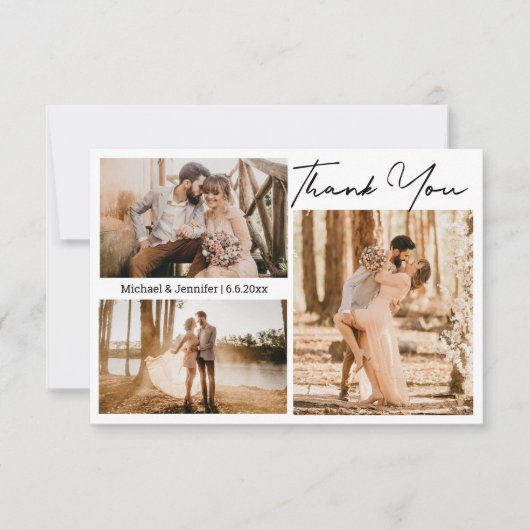 印刷可感謝してい能とデジ結婚タルのフォトカード 招待状 (正面)