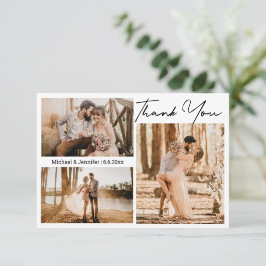 印刷可感謝してい能とデジ結婚タルのフォトカード 招待状 (スタンド正面)