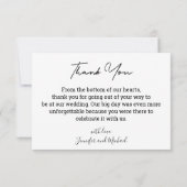 印刷可感謝してい能とデジ結婚タルのフォトカード 招待状 (裏面)