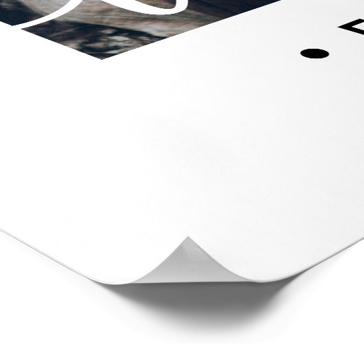 印刷可結婚能なシンプル歓迎モダン2写真 ポスター (角)