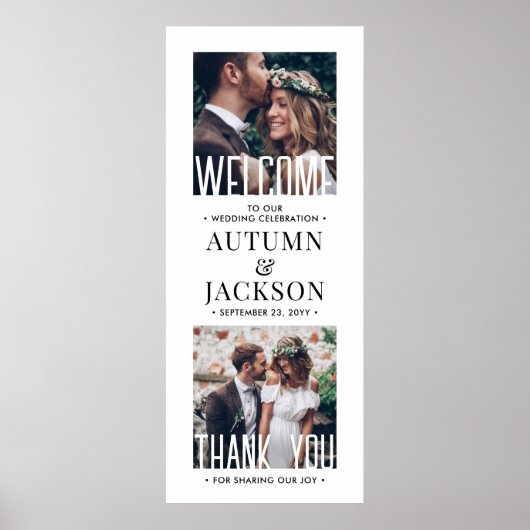 印刷可結婚能なスタイリッシュ2ミニマル枚の写真 ポスター (正面)