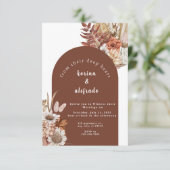 印刷可能おもしろいなウェディングRSVPカード 招待状 (スタンド正面)