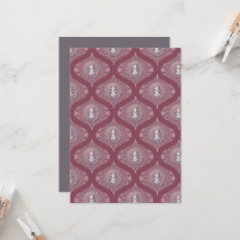 印刷可能お洒落なピンク雪だるまマンダラオギー 招待状