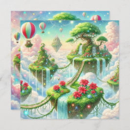 印刷可能お洒落な島とポインセチアのスクラップブック 招待状