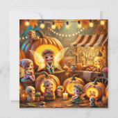 印刷可能お洒落な秋の妖精の市場のスクラップブック 招待状 (裏面)