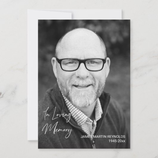 印刷可能なお祝いのフルフォト 招待状 (正面)