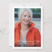 印刷可能なお祝いのライフエレガンスフルフォト 招待状 (正面)