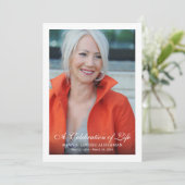 印刷可能なお祝いのライフエレガンスフルフォト 招待状 (スタンド正面)