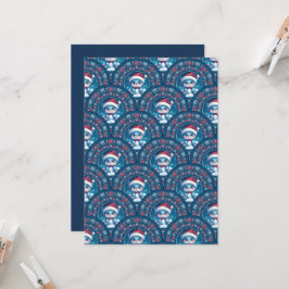 印刷可能なかわいいクリスマスベアーマンダラデコスケール 招待状