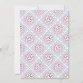 印刷可能なかわいいパステルかわいいバニーダイアモンドタイル 招待状 (正面)