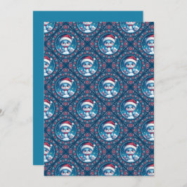 印刷可能なかわいいフェスティバルベアマンダラダイヤモンドタイル 招待状