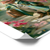 印刷可能なかわいお洒落ファンタジーアンスロカエル126 ポスター (角)