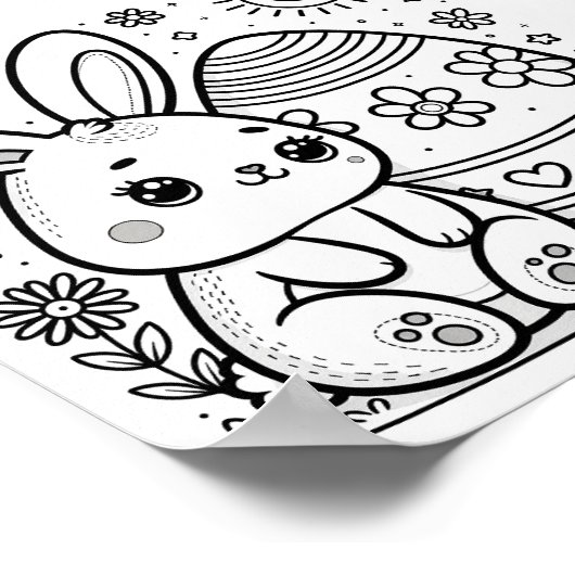 印刷可能なイースタークラフ子供へト ポスター (角)