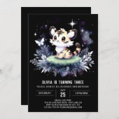 印刷可能なウッドランドタイガー誕生日 招待状 (正面/裏面)