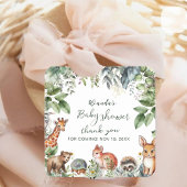 印刷可能なウッドランド赤ちゃんシャワー スクエアシール