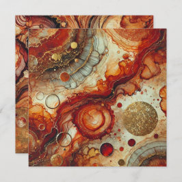 印刷可能なカボチャのスパイスアルコールインクスクラップブック 招待状