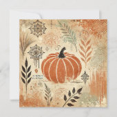 印刷可能なカボチャ動揺してスパイスインクスクラップブック 招待状 (正面)