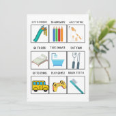 印刷可能なキッズルーチン シーズンカード (スタンド正面)