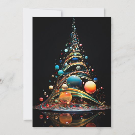 印刷可能なクリスマスカード – 抽象芸術クリスマス シーズンカード (正面)