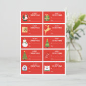 印刷可能なクリスマスギフトタグ 招待状 (スタンド正面)