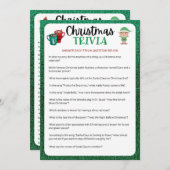 印刷可能なクリスマスゲーム |クリスマストリビアゲーム シーズンカード (正面/裏面)