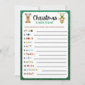 印刷可能なクリスマスゲーム | Christmas絵文字ゲーム シーズンカード (正面)