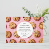 印刷可能なコテージ食品ラベルテンプレート 招待状 (スタンド正面)