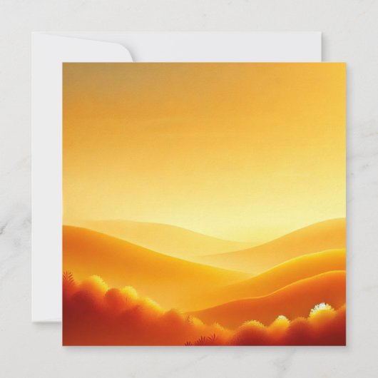 印刷可能なゴールデンサンライズ秋のスクラップグラデーションブック 招待状 (裏面)