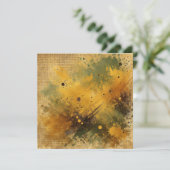 印刷可能なゴールデン動揺してハーベストインクのスクラップブック 招待状 (スタンド正面)