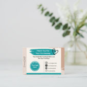 印刷可能なサンキューカードビジネステンプレート 名刺 (スタンド正面)