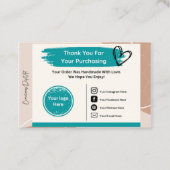 印刷可能なサンキューカードビジネステンプレート 名刺 (正面)