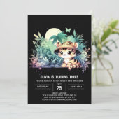 印刷可能なスイートタイガー誕生日 招待状 (スタンド正面)