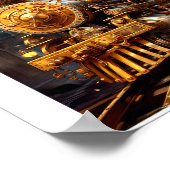 印刷可能なスチームパンクスチームトレインフェイクインク037 ポスター (角)