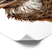 印刷可能なスチームパンク予測できなチキン112 ポスター (角)