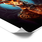 印刷可能なステファンキーームパンクフェイクキリン墨035 ポスター (角)