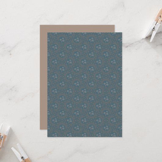 印刷可能なタペストリーロココマンダラアールデコファン 招待状 (正面/裏面インサイチュ)