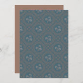 印刷可能なタペストリーロココマンダラダイヤモンドタイル 招待状 (正面/裏面)