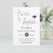 印刷可能なダウンロード卒業パーティー 招待状 (スタンド正面)