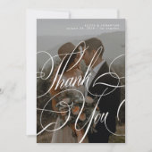 印刷可能なデジタル結婚写真のサンキューカード 招待状 (正面)
