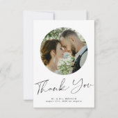 印刷可能なデジタル2写真結婚のサンキューカード 招待状 (正面)