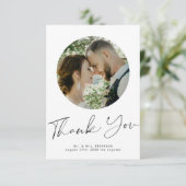 印刷可能なデジタル2写真結婚のサンキューカード 招待状 (スタンド正面)