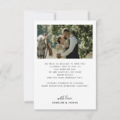 印刷可能なデジタル2写真結婚のサンキューカード 招待状 (裏面)