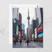 印刷可能なトロントカナダトラベルアートヴィンテージ ポストカード (正面/裏面)