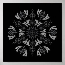 印刷可能なドットあなた自身のマンダラテンプレートポスター ポスター