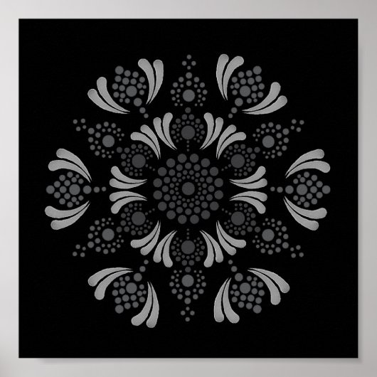 印刷可能なドットあなた自身のマンダラテンプレートポスター ポスター (正面)