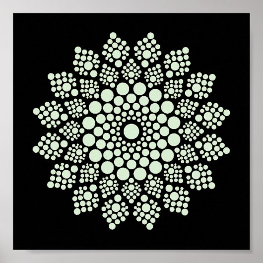 印刷可能なドットあなた自身のマンダラテンプレートポスター ポスター (正面)