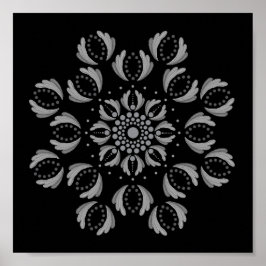 印刷可能なドットあなた自身のマンダラテンプレートポスター ポスター