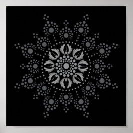 印刷可能なドットあなた自身のマンダラテンプレートポスター ポスター