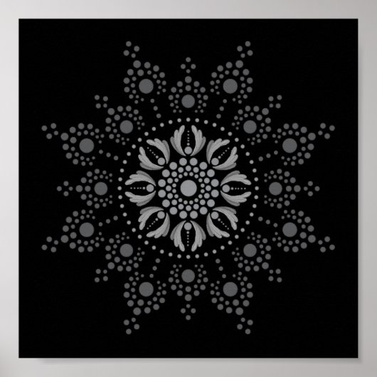 印刷可能なドットあなた自身のマンダラテンプレートポスター ポスター (正面)